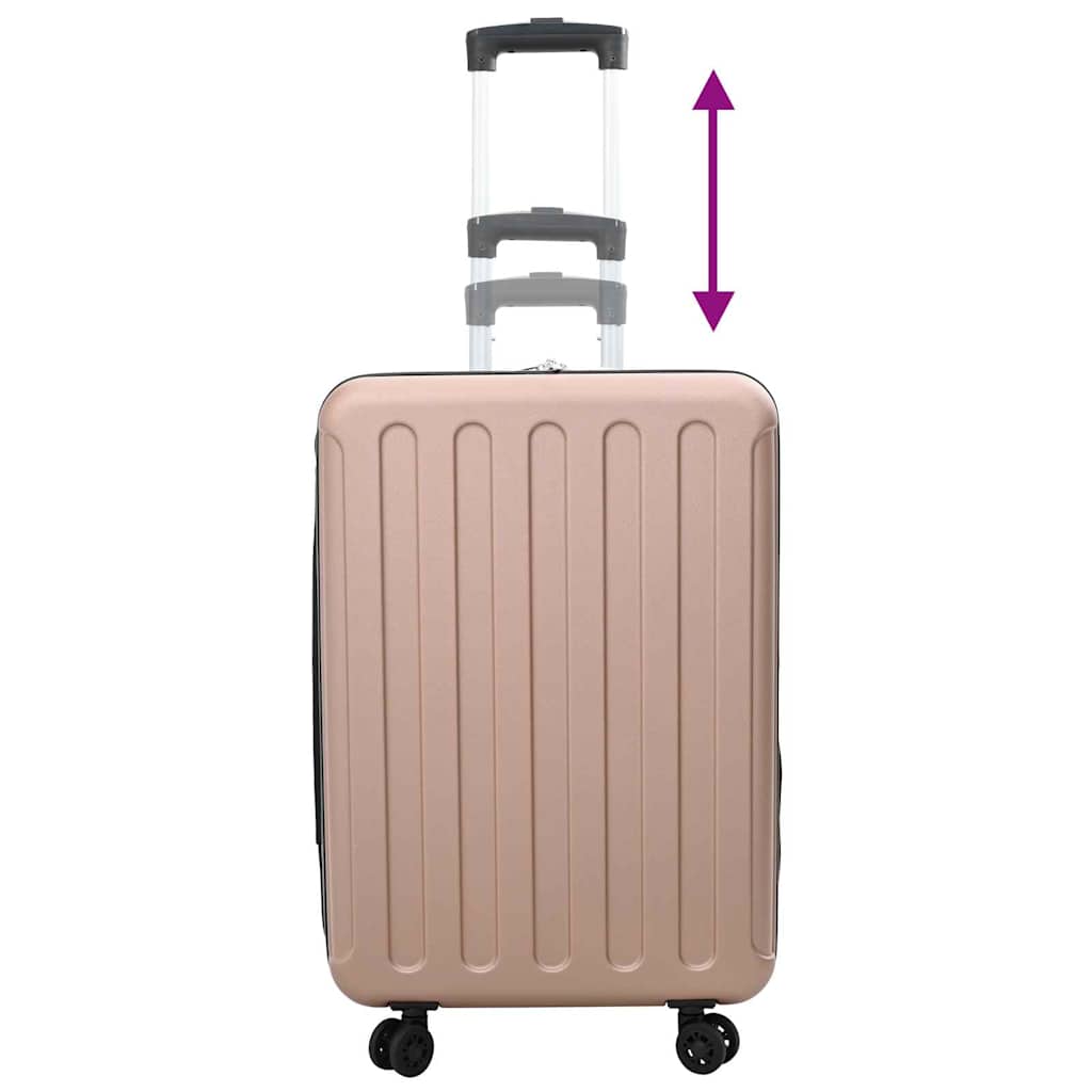 Lagaminas rožinis auksas 43 x 27 x 66 cm ABS plastikas