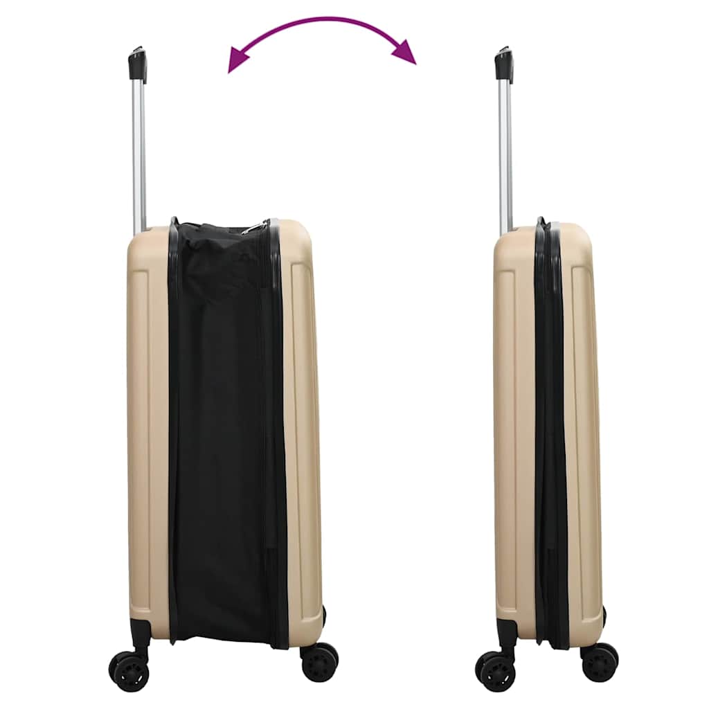 Lagaminas su užraktu šampano 34 x 23 x 55.5 cm ABS plastikas