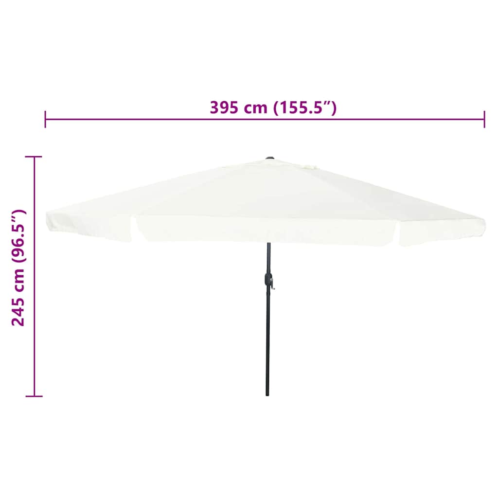 Sodo skėtis 395x245 cm Smėlio spalvos