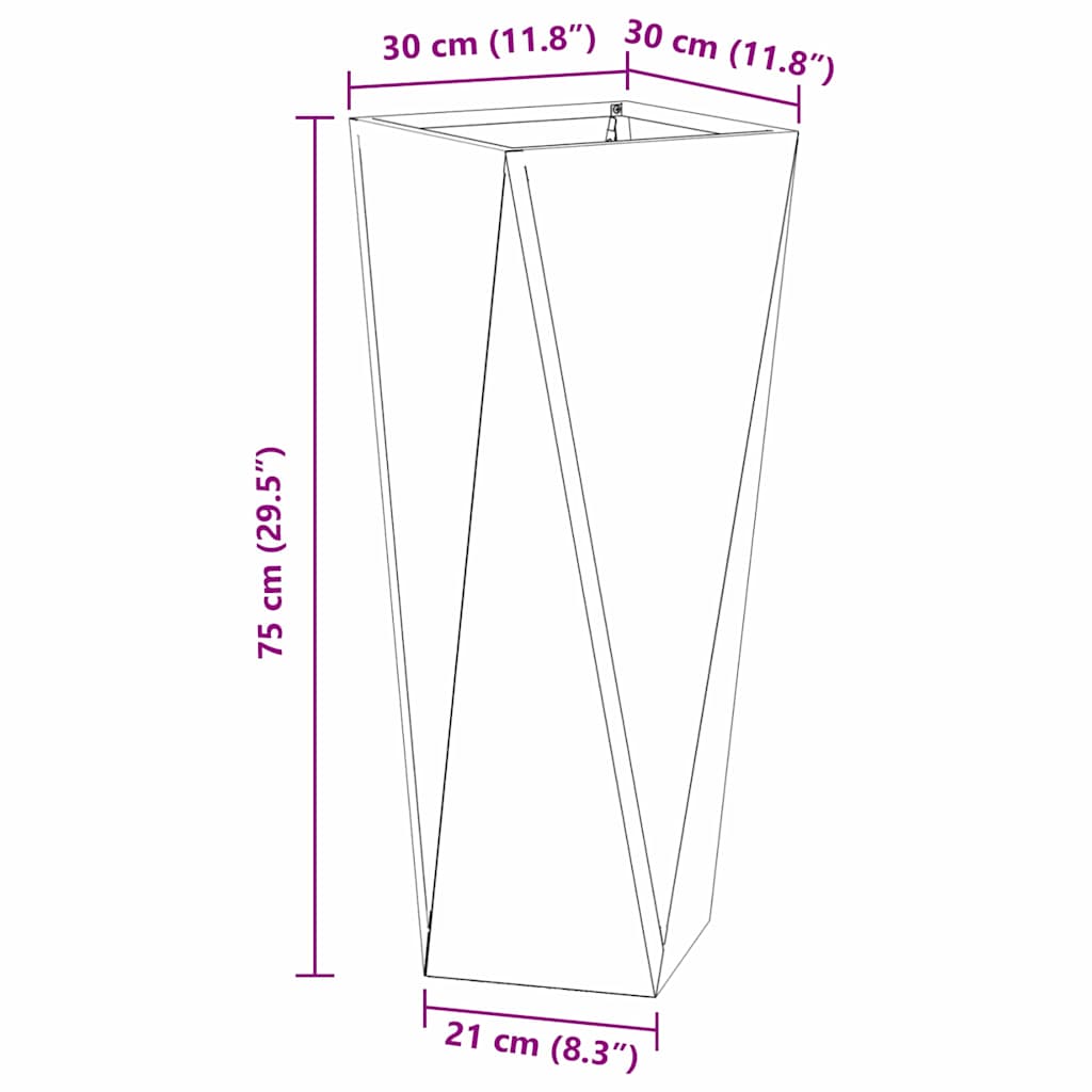 Lovelis 2 pcs Balta 30 x 30 x 75 cm Plienas