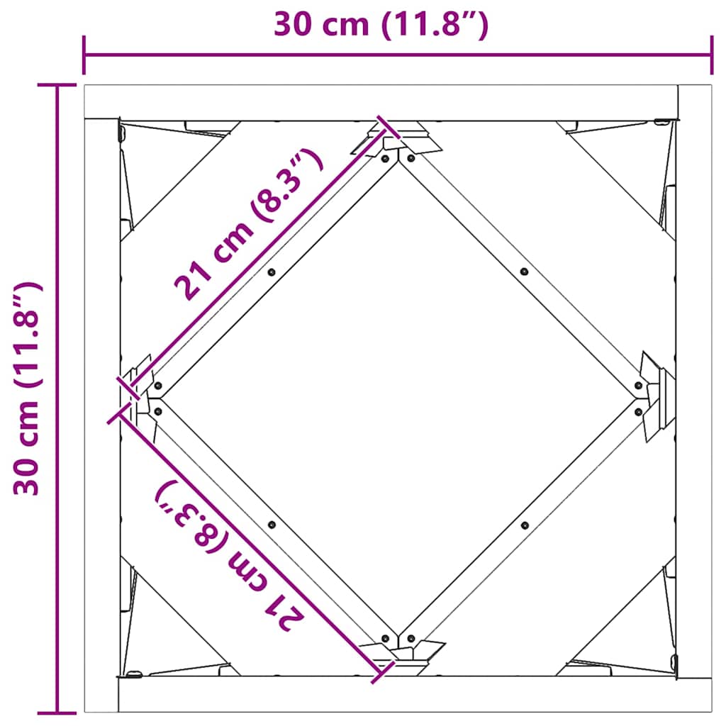 Lovelis Sidabro 30 x 30 x 30 cm Cinkuota plienas