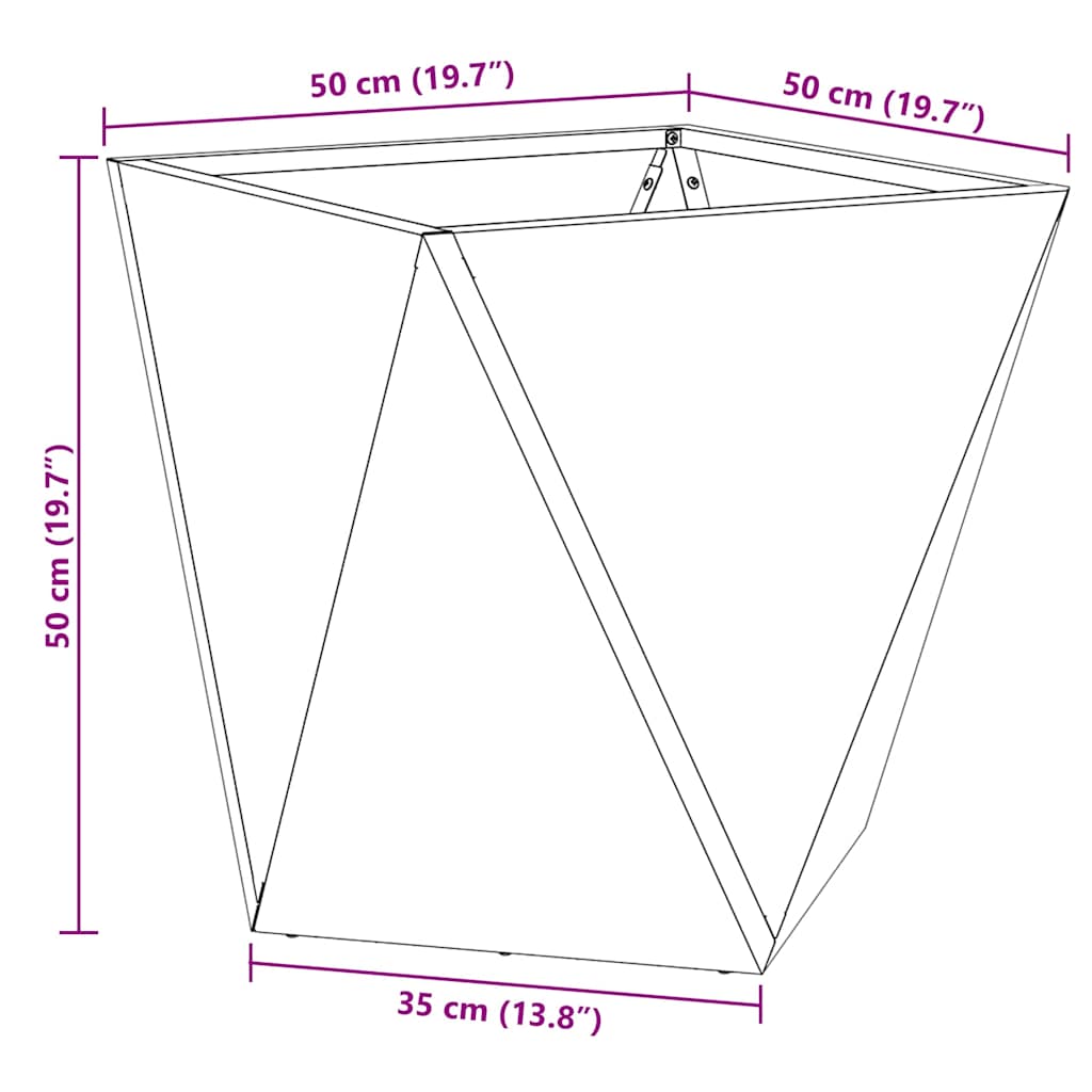 Lovelis 2 pcs Sidabro 50 x 50 x 50 cm Nerūdijantis Plienas