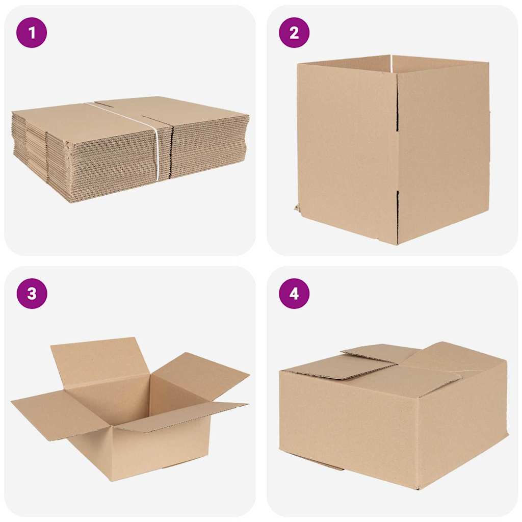 Sulankstoma dėžė 50 pcs Natūrali 30 x 30 x 15 cm Kartonas