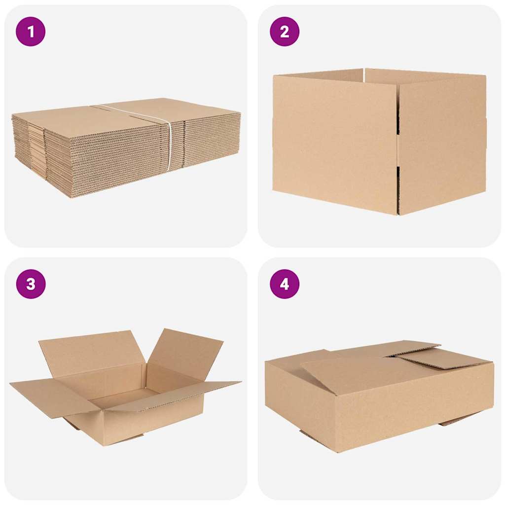 Sulankstoma dėžė 50 pcs Natūrali 40 x 30 x 10 cm Kartonas