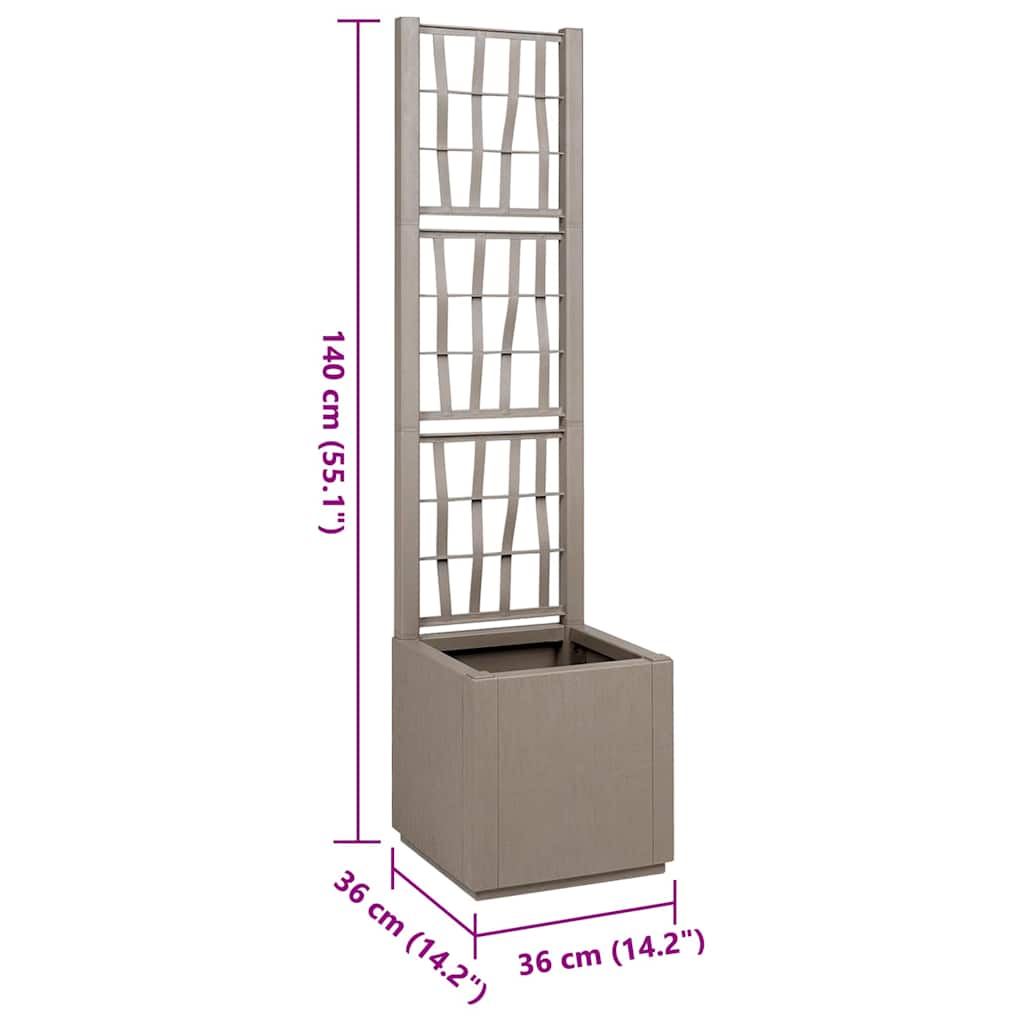 Sodo vazonas Pilka 36 x 36 x 140 cm Polipropilenas
