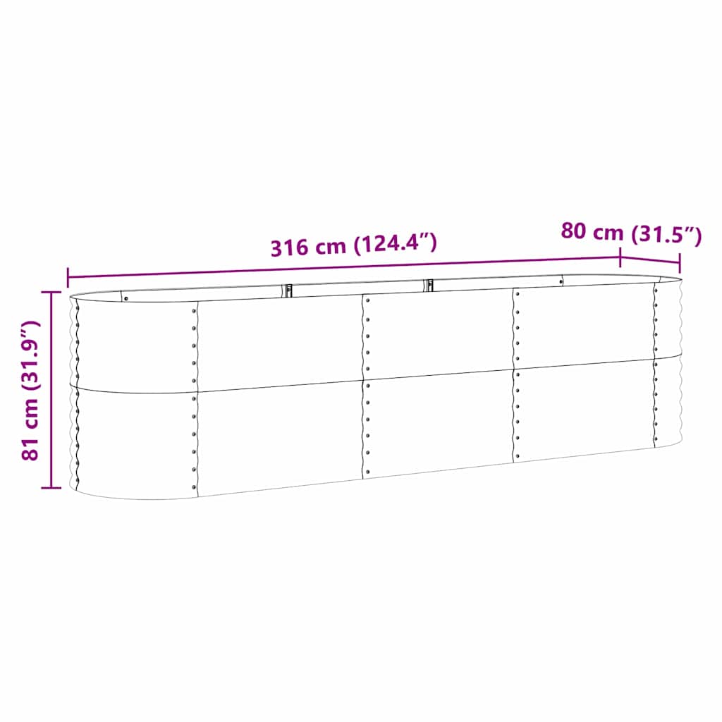 Pakelta lova Ruda 320 x 80 x 81 cm Plienas