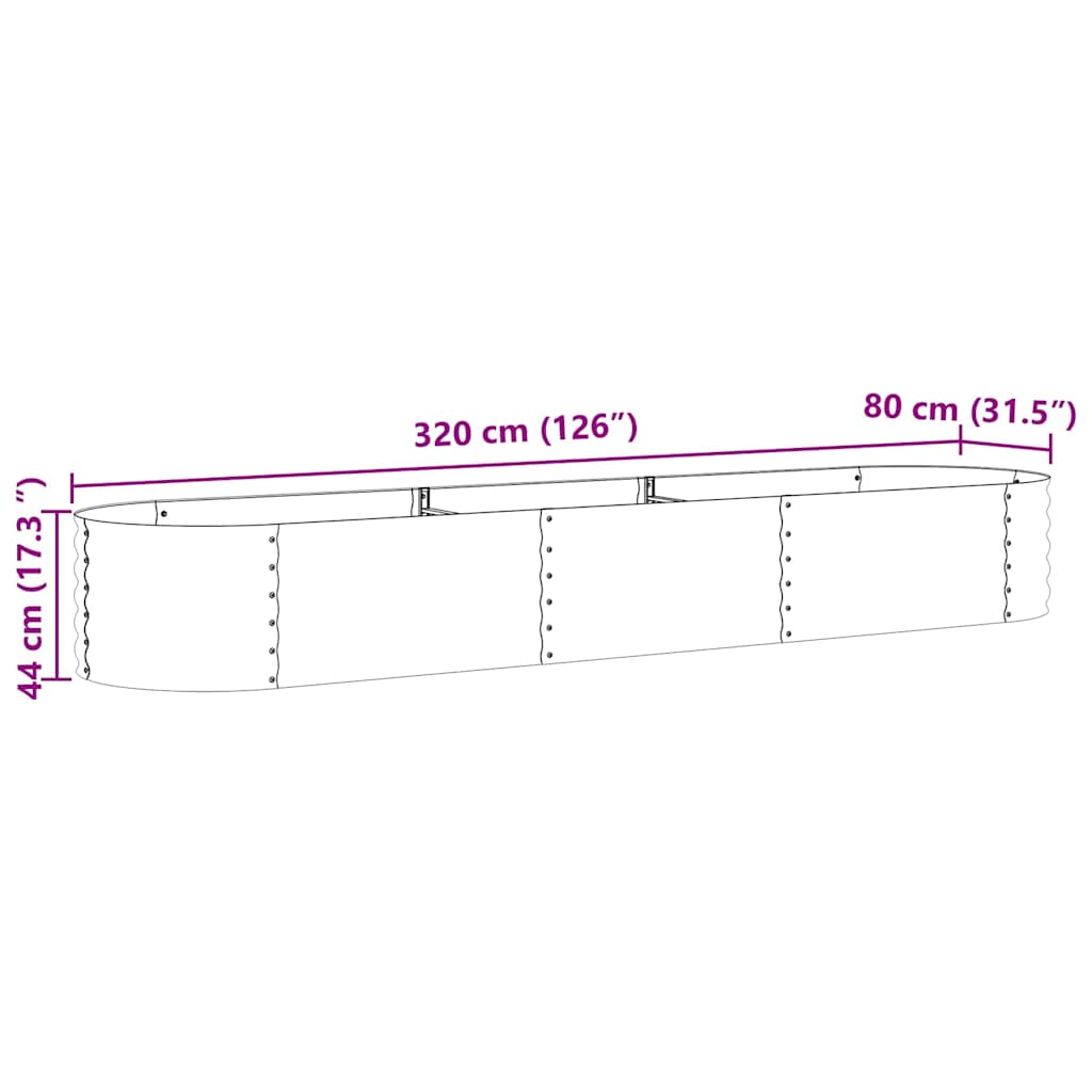 Pakelta lova Ruda 320 x 80 x 44 cm Plienas