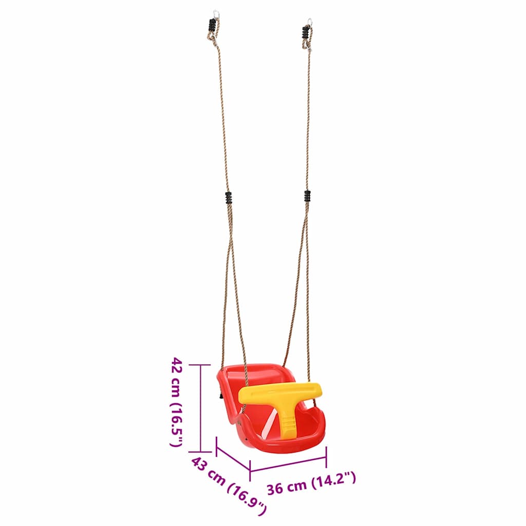 Vaikiškos sūpynės 2 pcs Raudona 36 x 43 x 42 cm Plastmasė