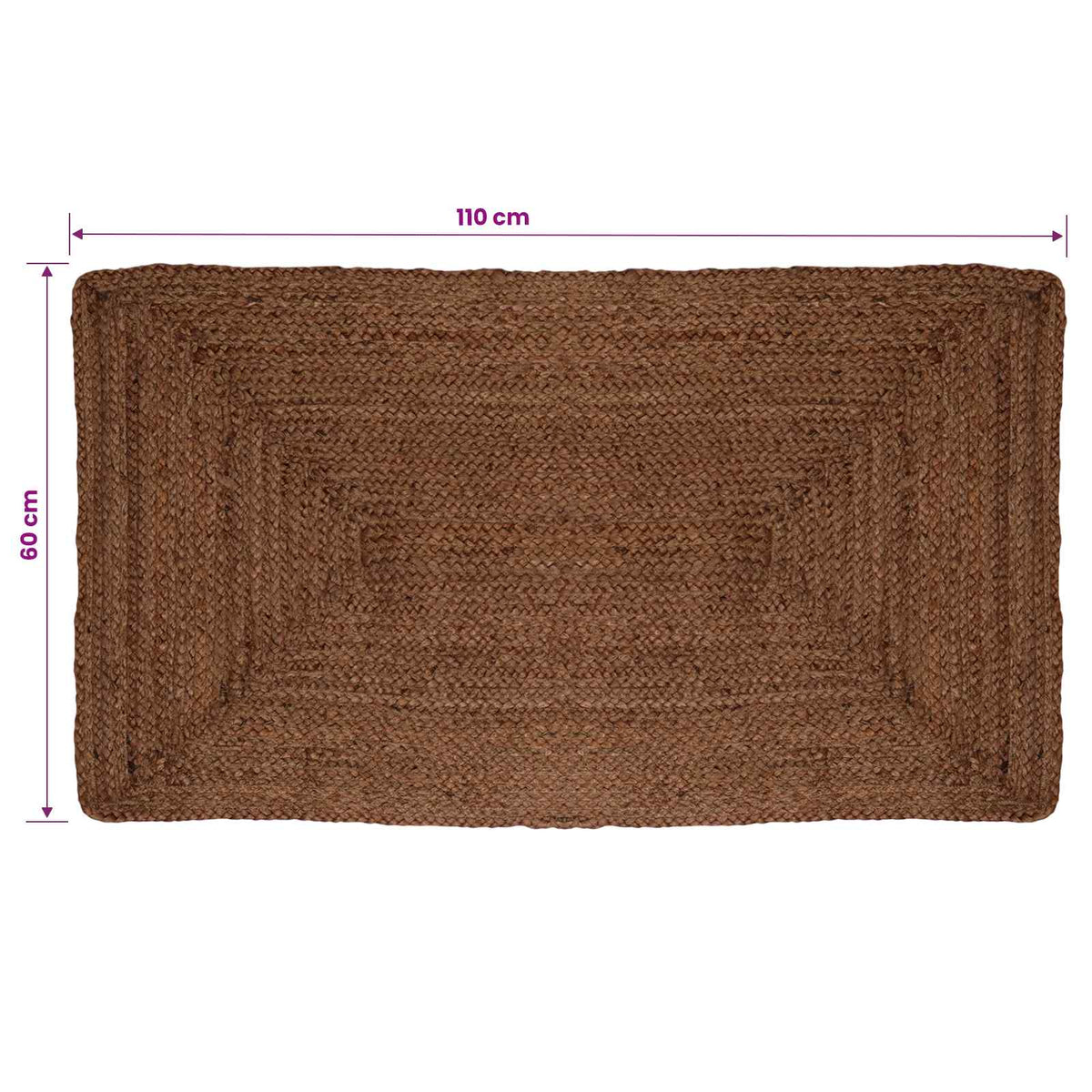 Kilimas Pilka 60 x 110 cm Džiutas