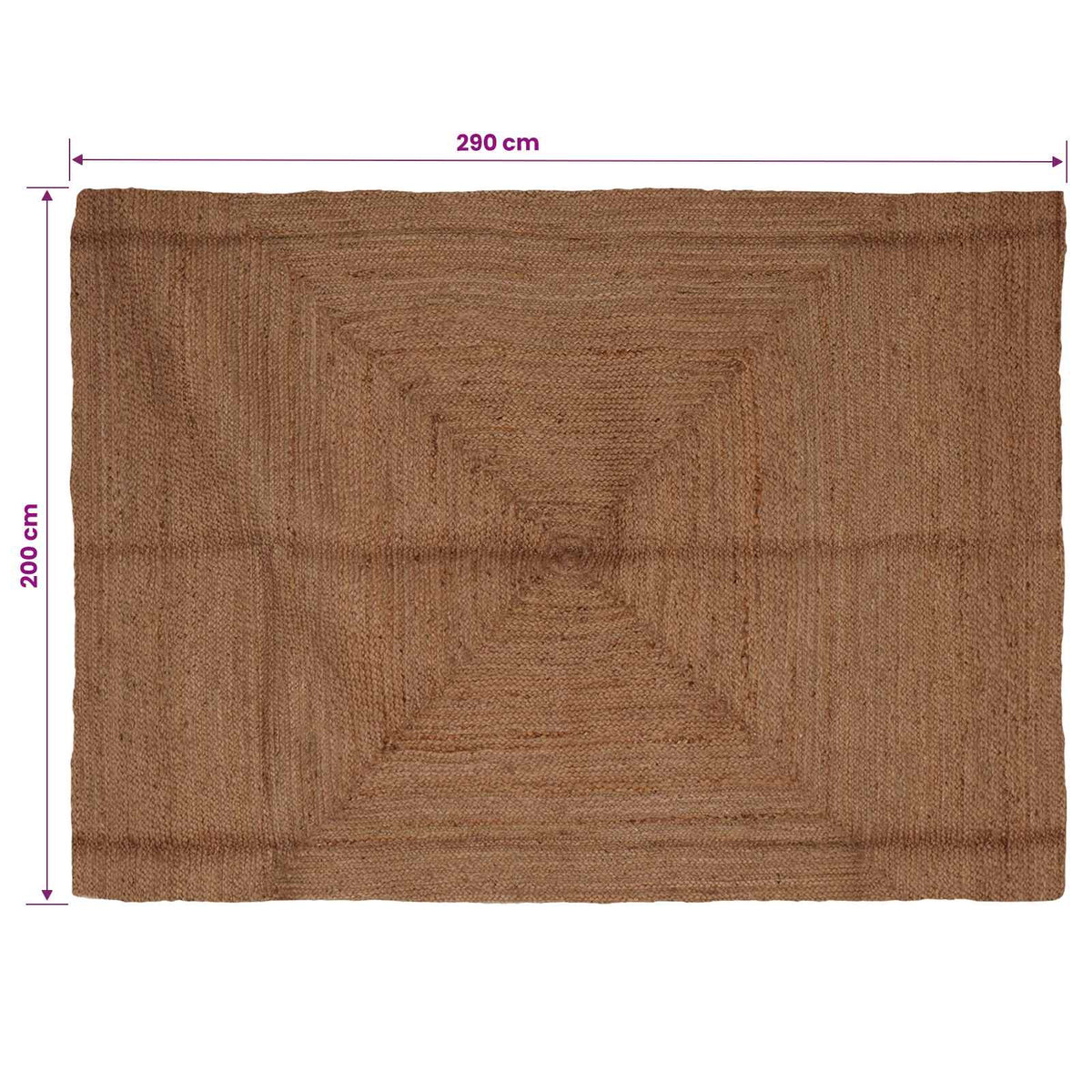 Kilimas Pilka 200 x 290 cm Džiutas