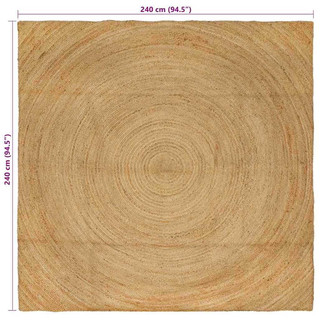 Kilimas Ruda 240 x 240 cm Džiutas