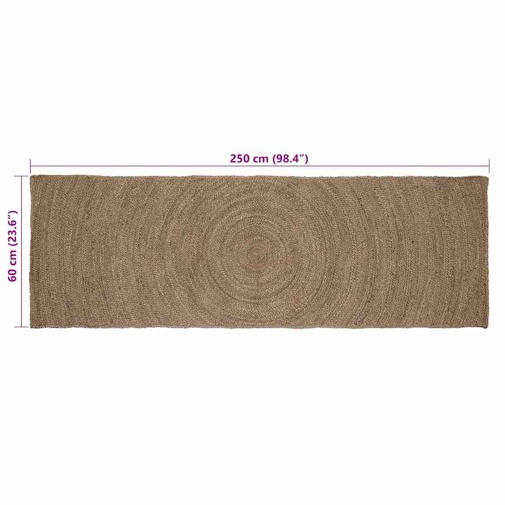 Zoninės kiliminės dangos Stačiakampio Pilka 60 x 250 cm Džiutas