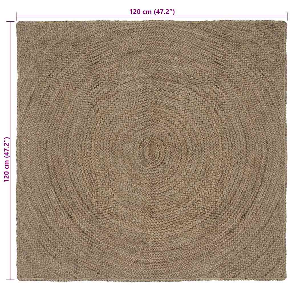 Zoninės kiliminės dangos Kvadrato Pilka 120 x 120 cm Džiutas