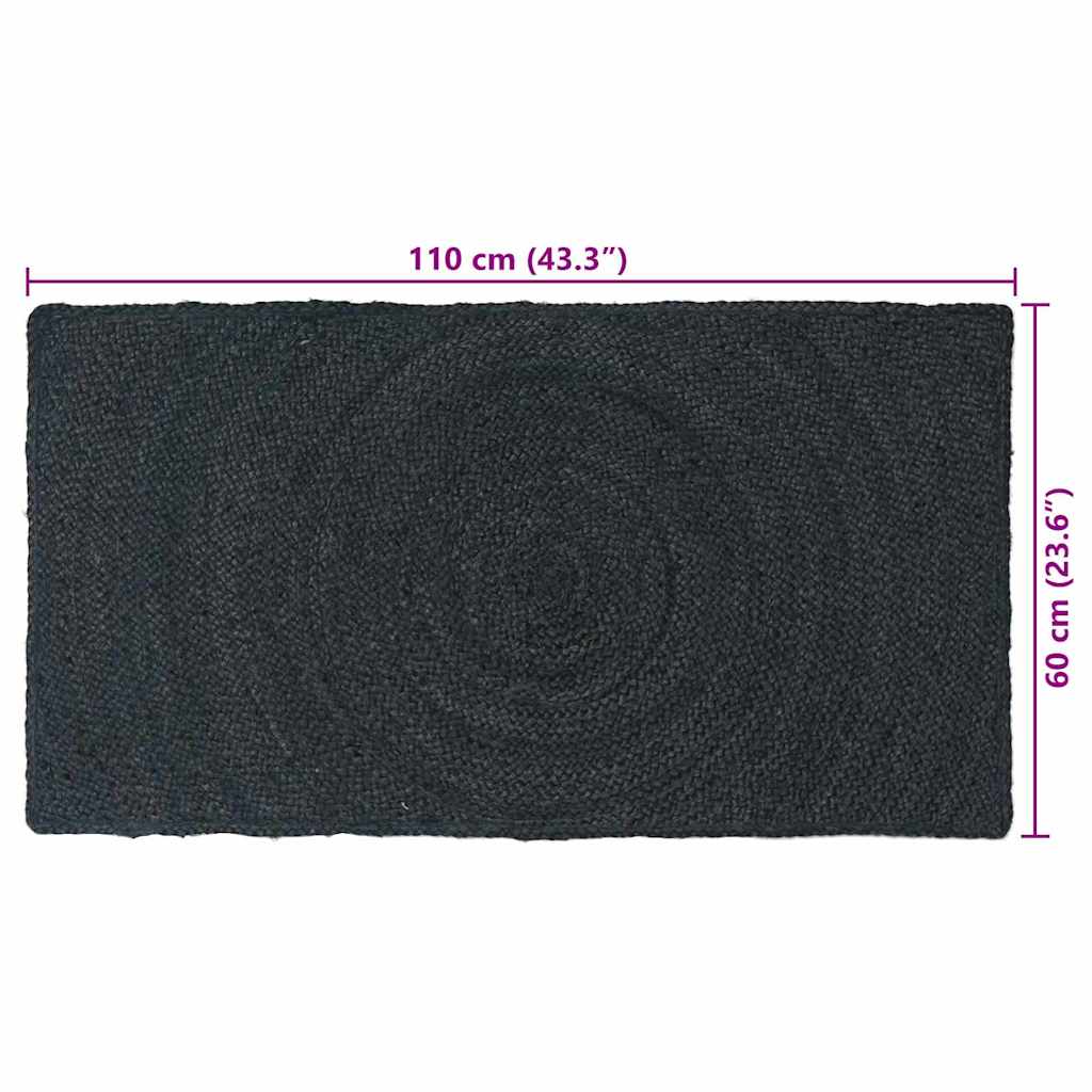Zoninės kiliminės dangos Tamsiai pilka 60 x 110 cm Džiutas