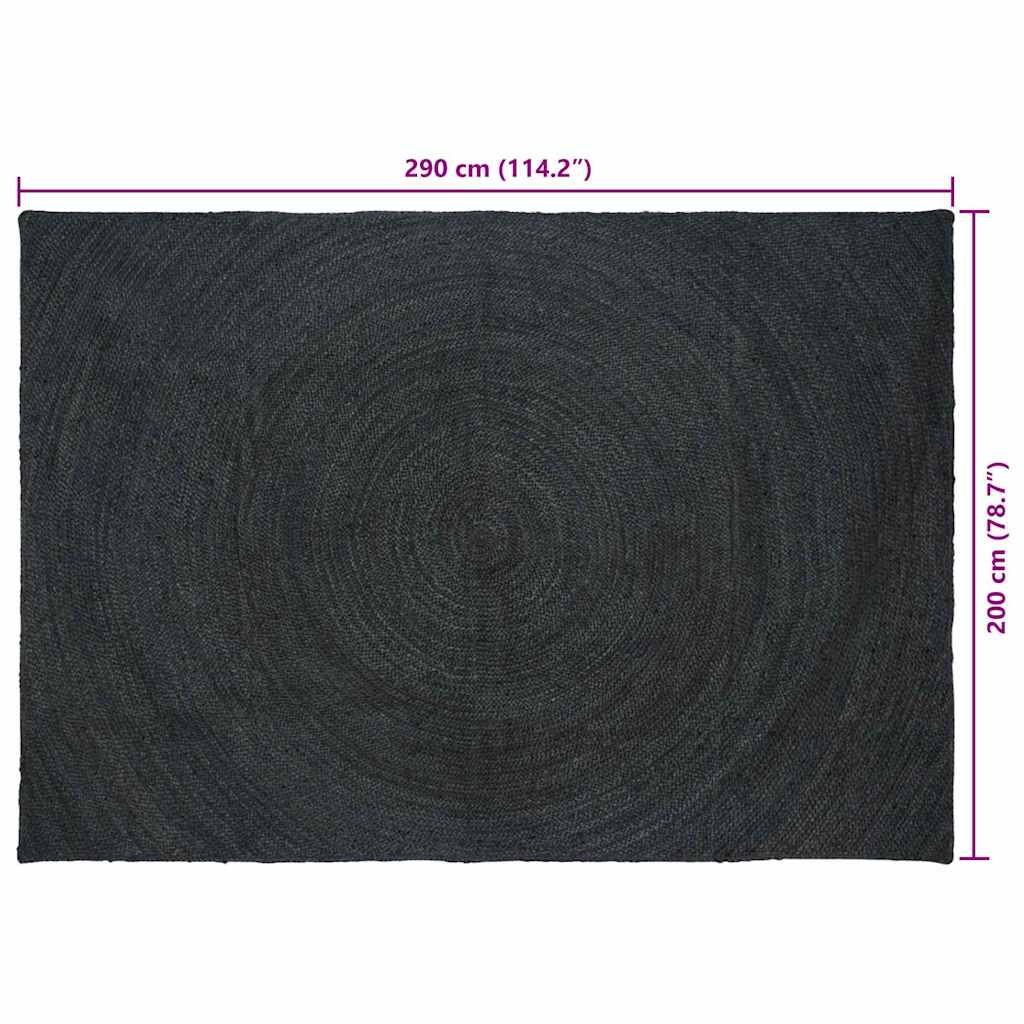 Zoninės kiliminės dangos Tamsiai pilka 200 x 290 cm Džiutas