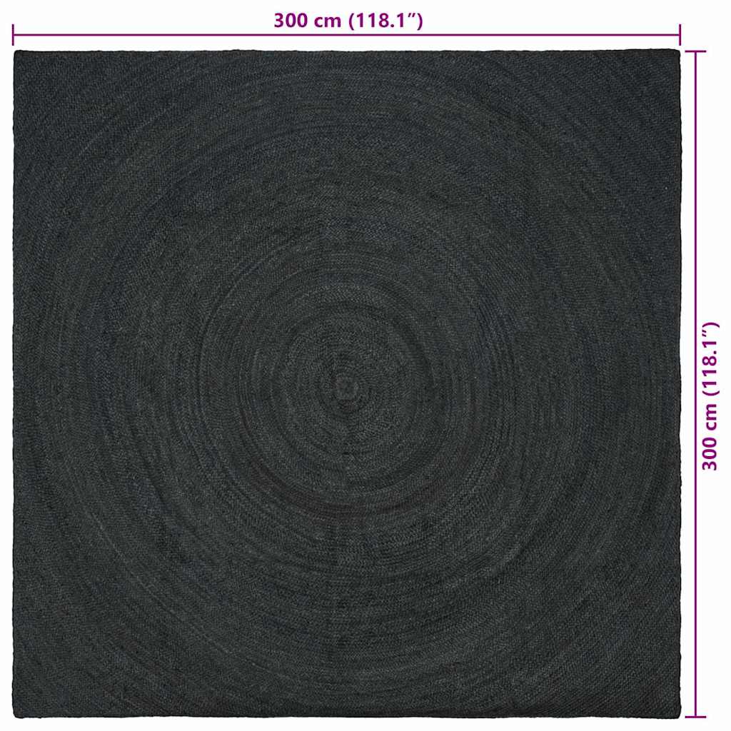 Zoninės kiliminės dangos Tamsiai pilka 300 x 300 cm Džiutas
