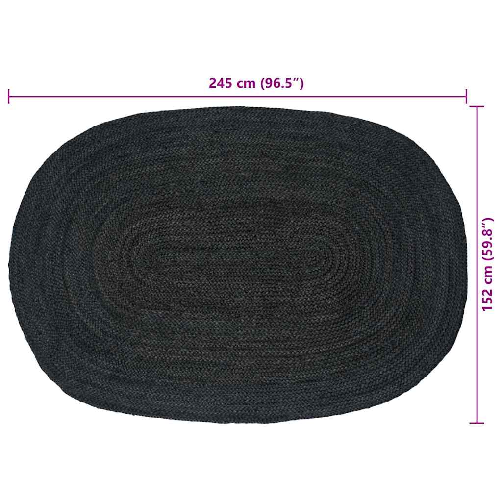 Kilimas Natūrali ir juoda 300 x 300 cm Džiutas