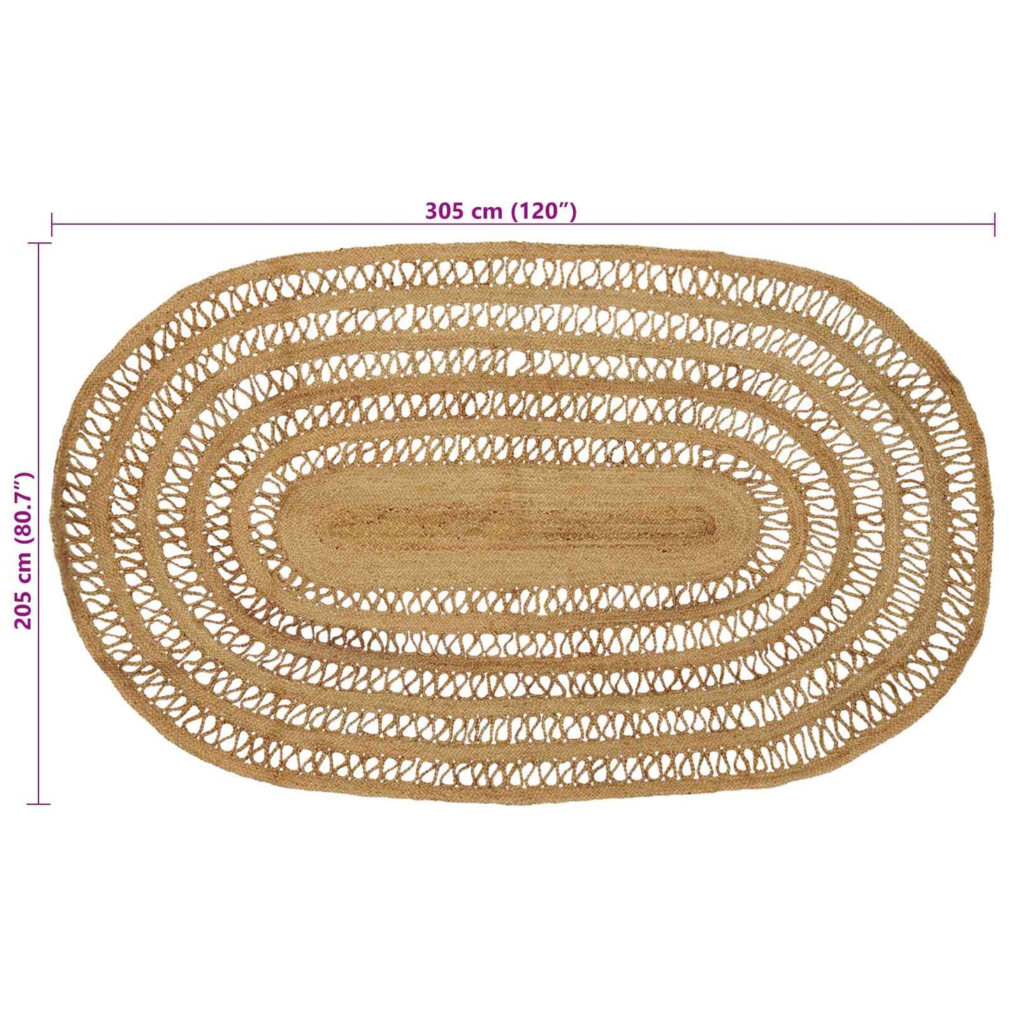 Kilimas Ruda 205 x 305 cm Džiutas