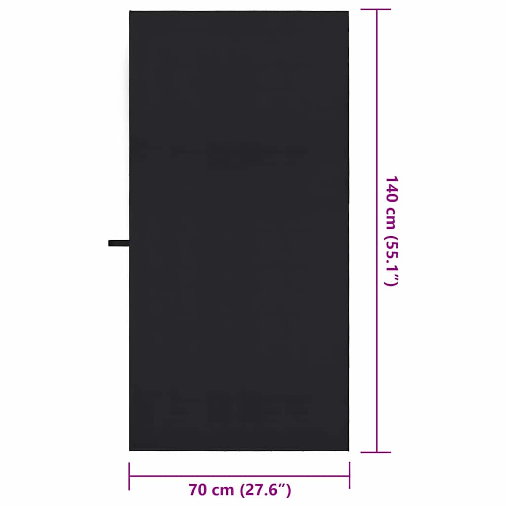 Sportiniai rankšluosčiai 2 pcs Juoda 140 x 70 cm
