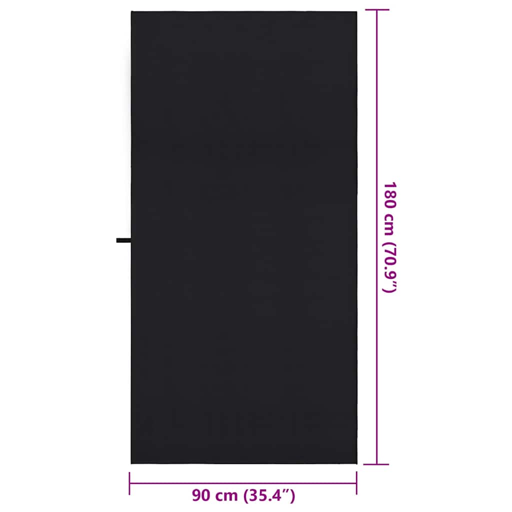 Sportiniai rankšluosčiai 2 pcs Juoda 180 x 90 cm