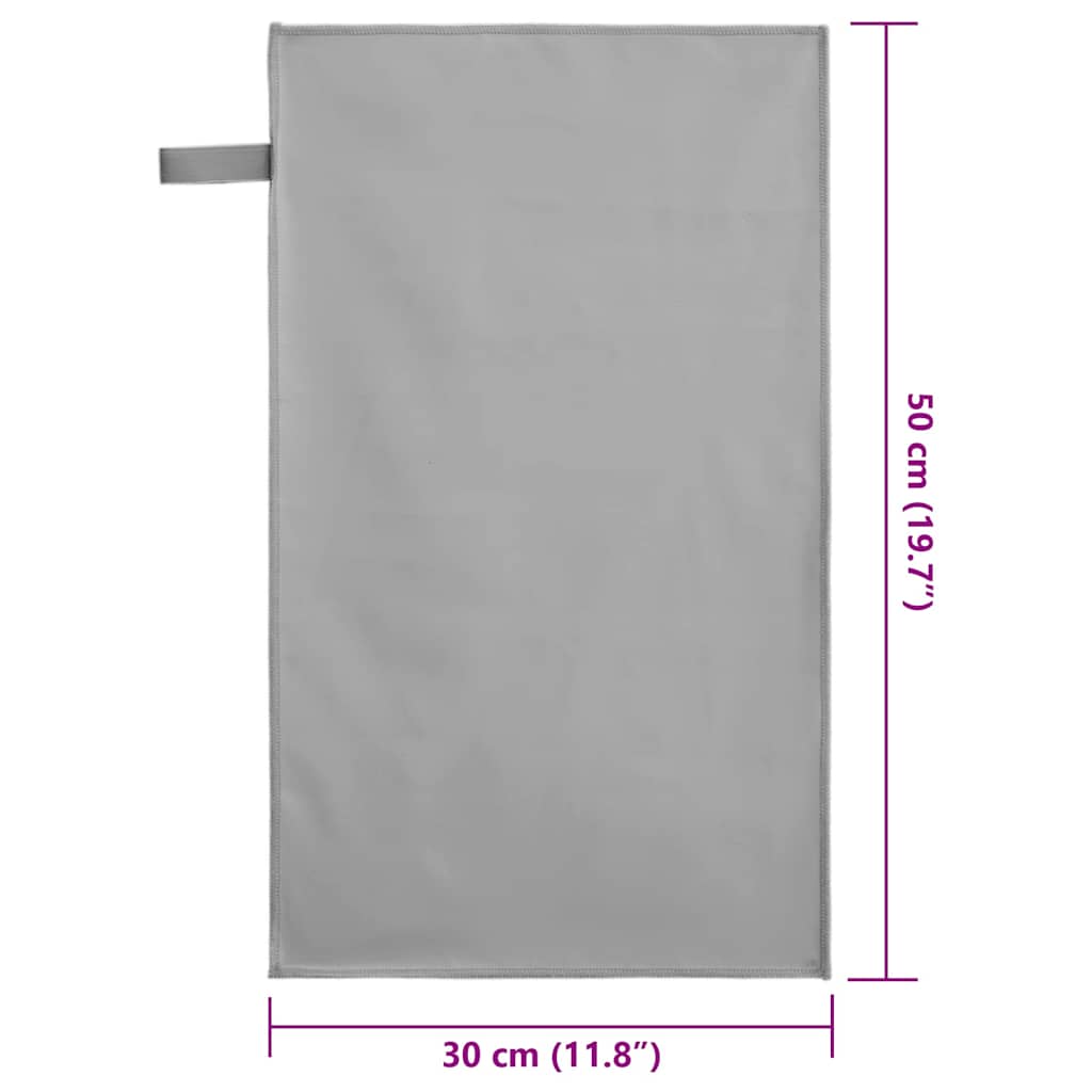 Sportiniai rankšluosčiai 2 pcs Tamsiai pilka 50 x 30 cm