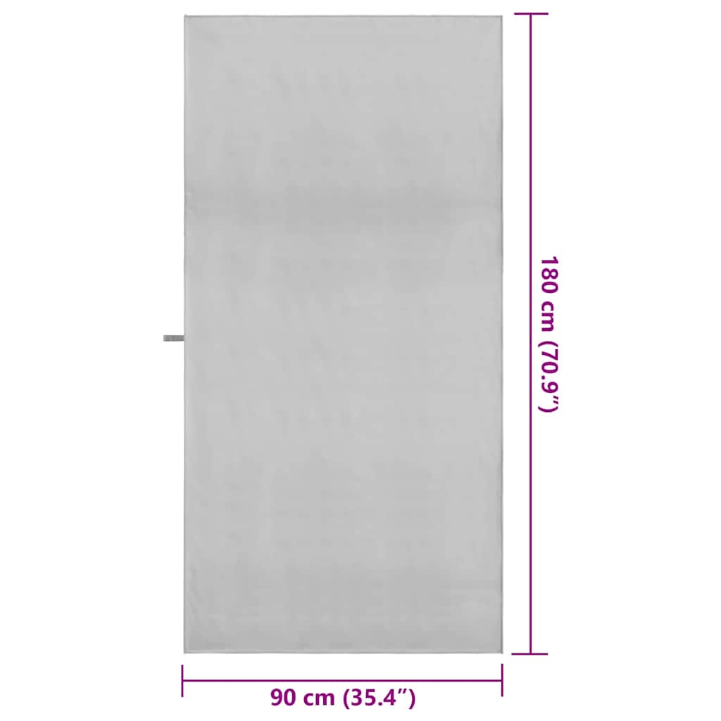 Sportiniai rankšluosčiai 2 pcs Pilka 180 x 90 cm