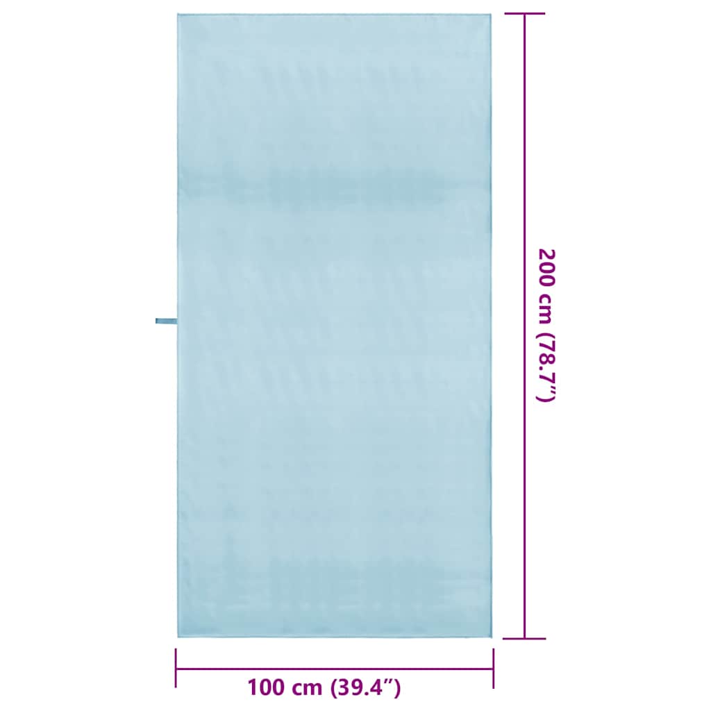 Sportiniai rankšluosčiai 2 pcs Mėlyna 200 x 100 cm