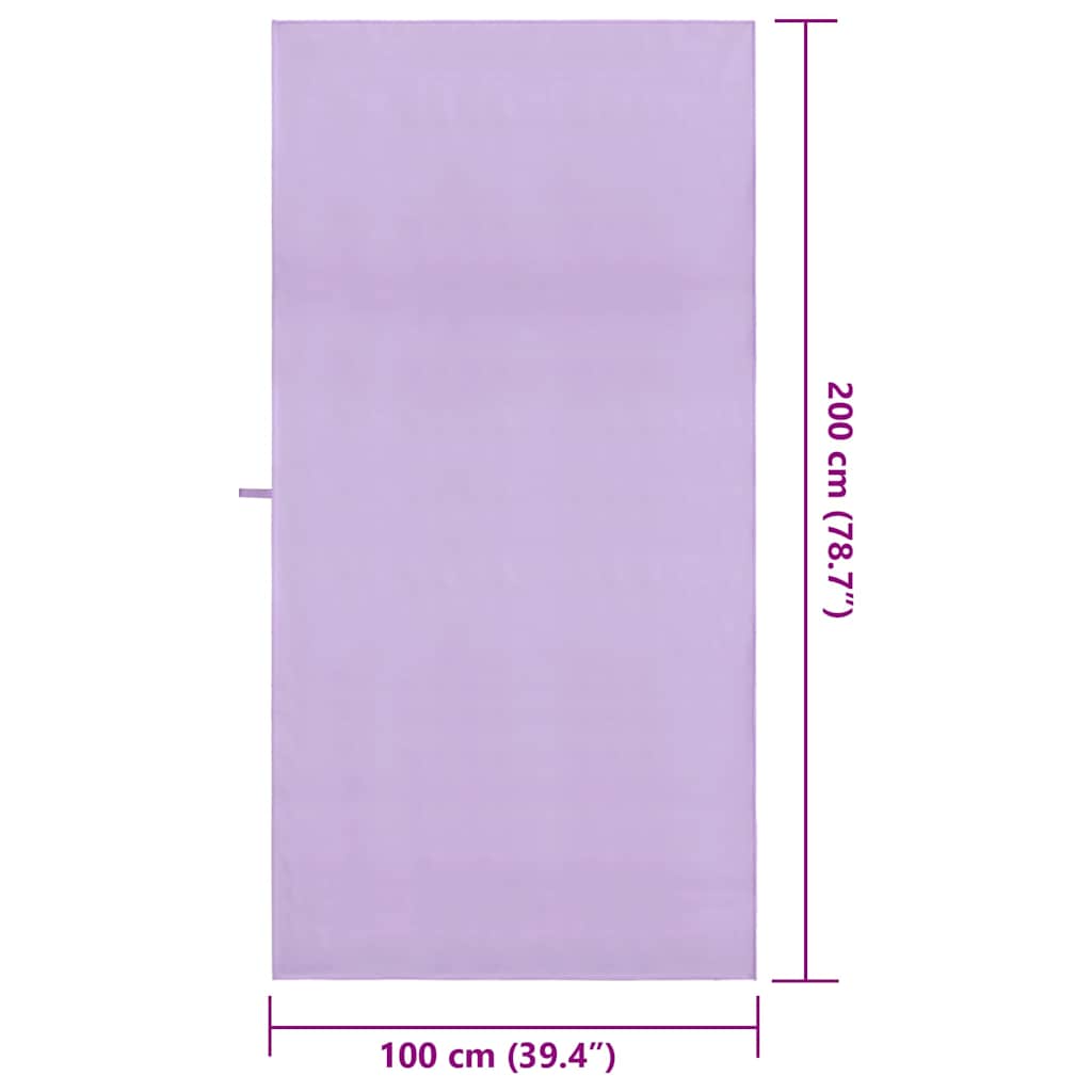 Sportiniai rankšluosčiai 2 pcs Violetinė 200 x 100 cm