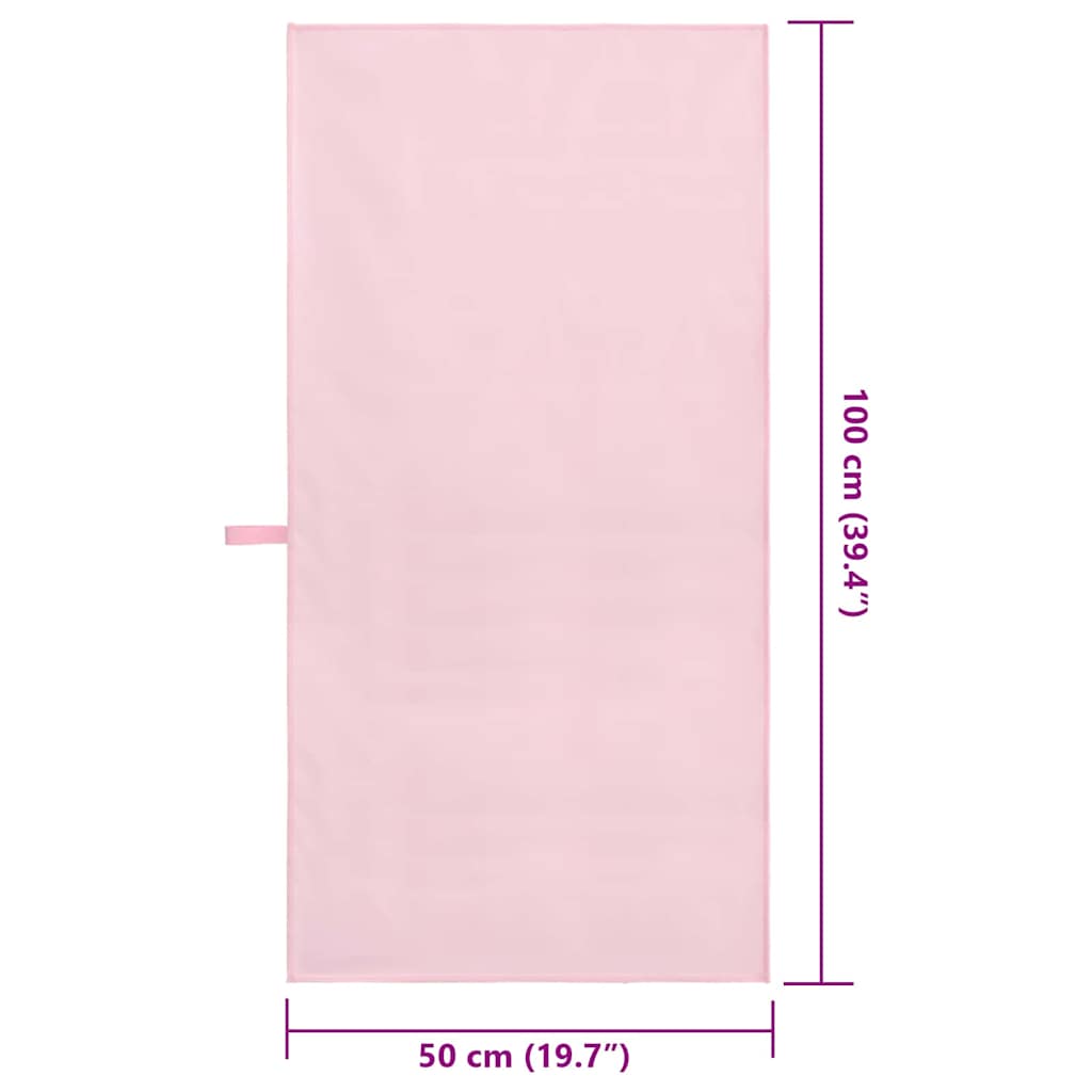 Sportiniai rankšluosčiai 2 pcs Rožinė 100 x 50 cm