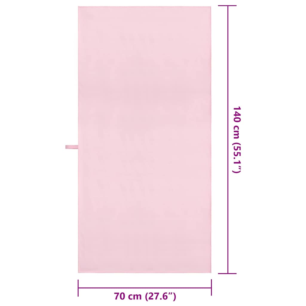 Sportiniai rankšluosčiai 2 pcs Rožinė 140 x 70 cm
