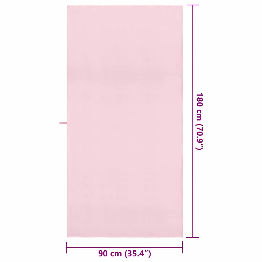 Sportiniai rankšluosčiai 2 pcs Rožinė 180 x 90 cm