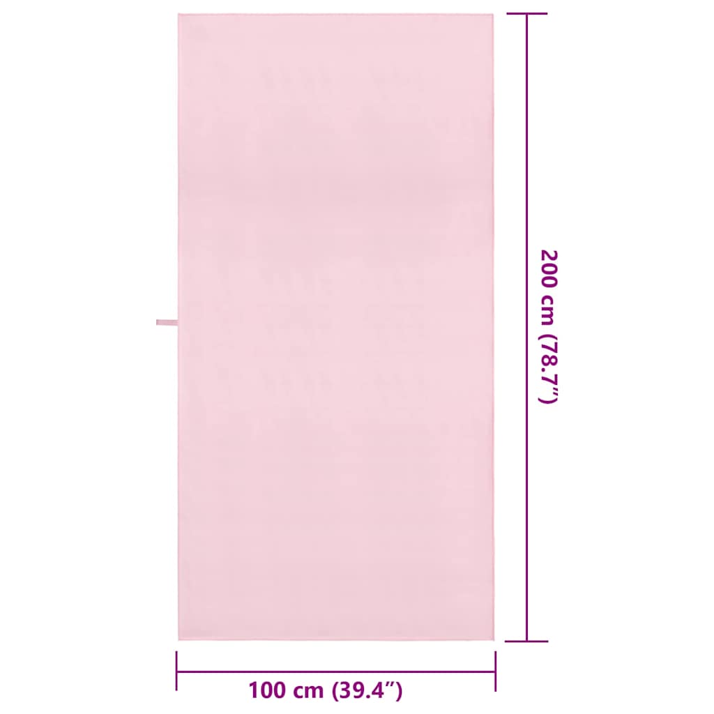 Sportiniai rankšluosčiai 2 pcs Rožinė 200 x 100 cm