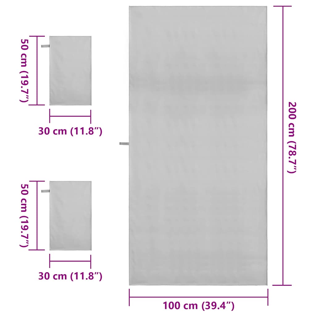 Sporto rankšluosčių rinkinys 3 pcs Pilka