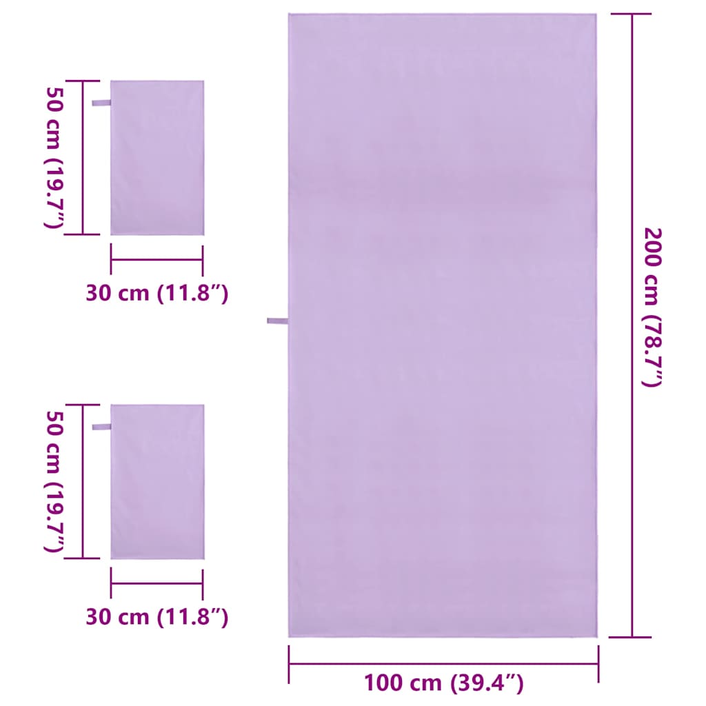 Sporto rankšluosčių rinkinys 3 pcs Violetinė
