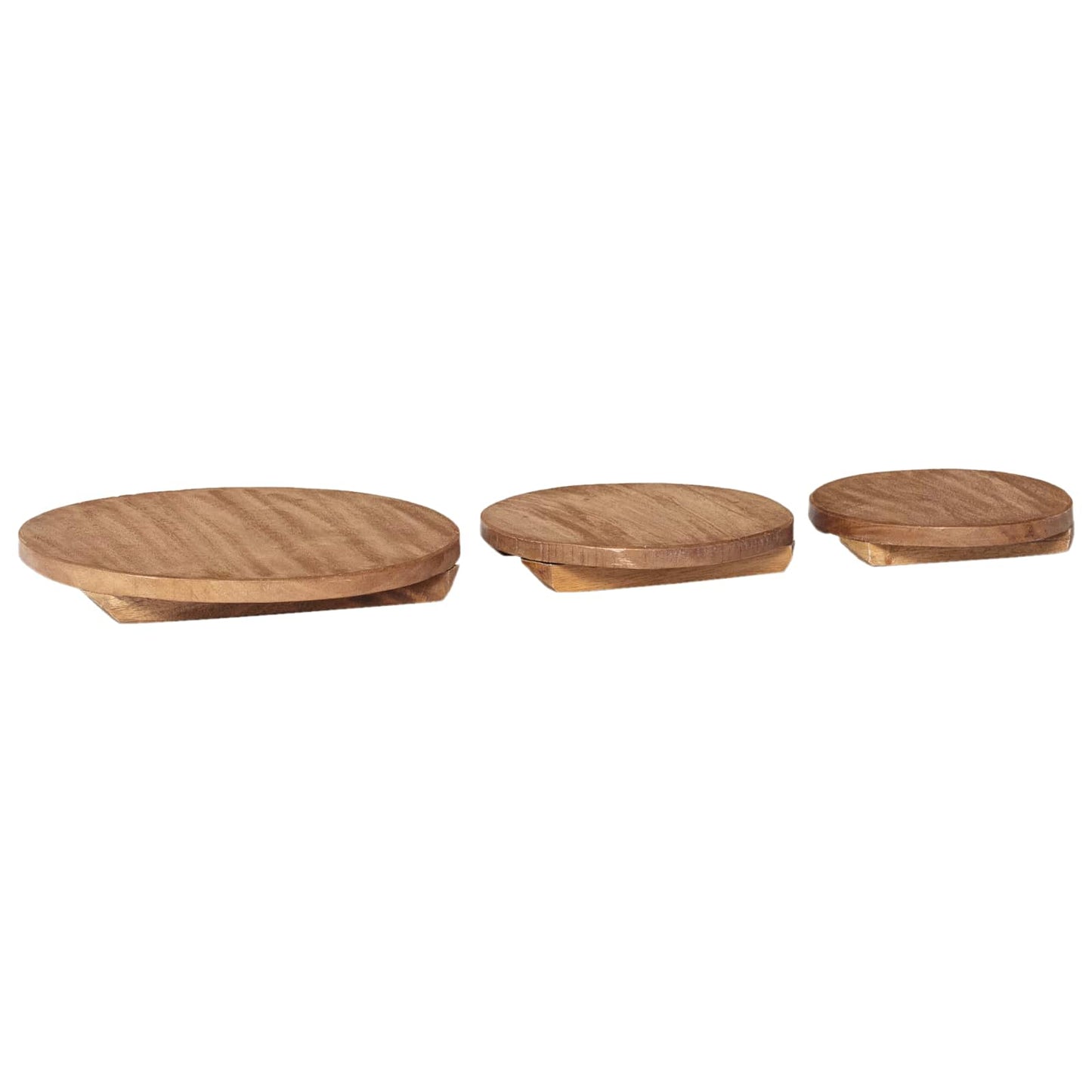 Vazonų stalas 3 pcs Ruda Mahogany Medis