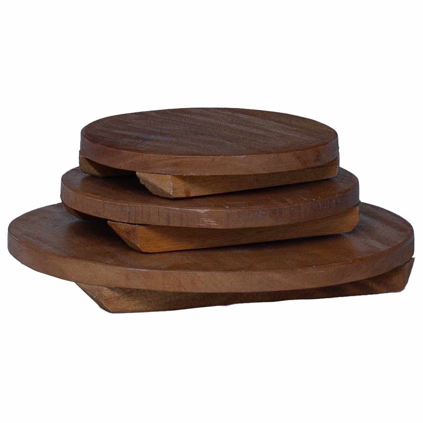 Vazonų stalas 3 pcs Ruda Mahogany Medis