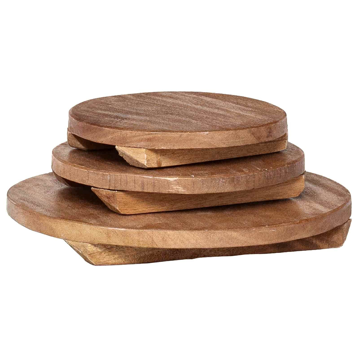 Vazonų stalas 3 vnt. Natūrali 29 x 29 x 3,5 cm Mahogany Medis