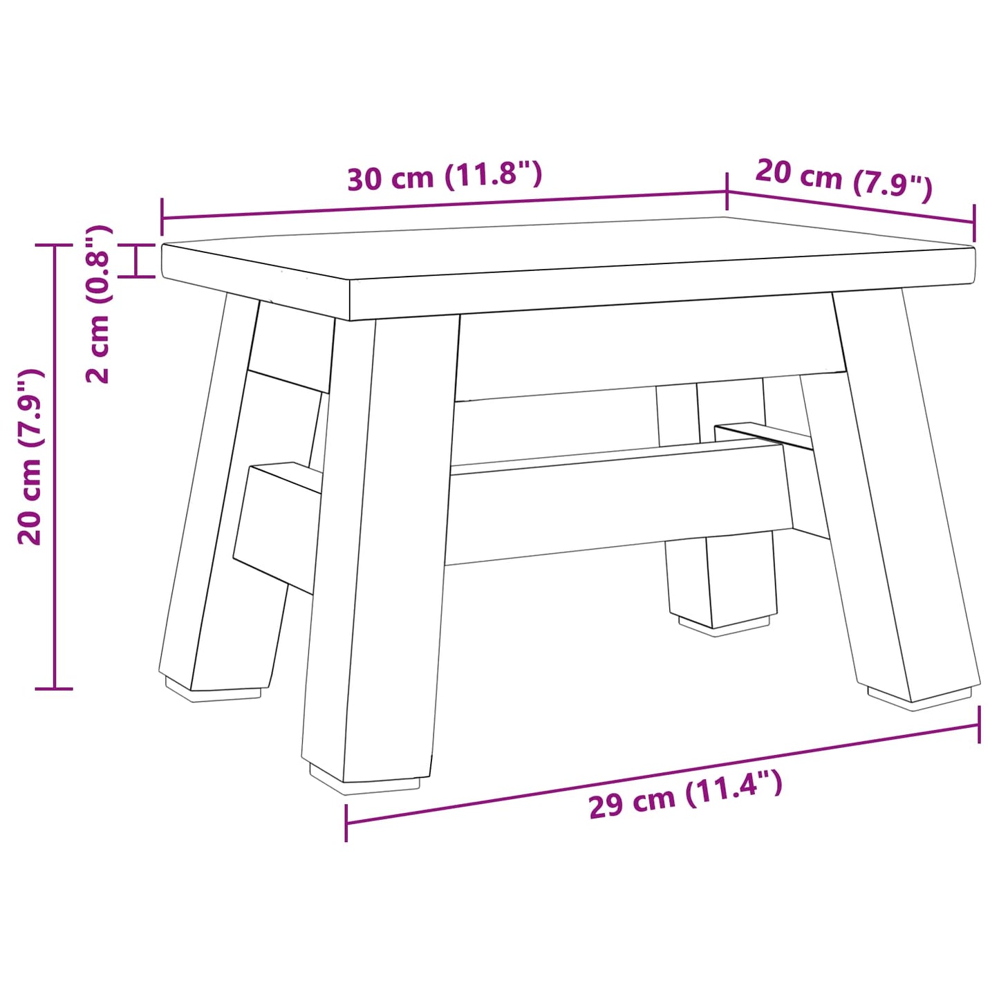 Sūpynes Natūrali 30 x 20 x 20 cm Mahogany Medis