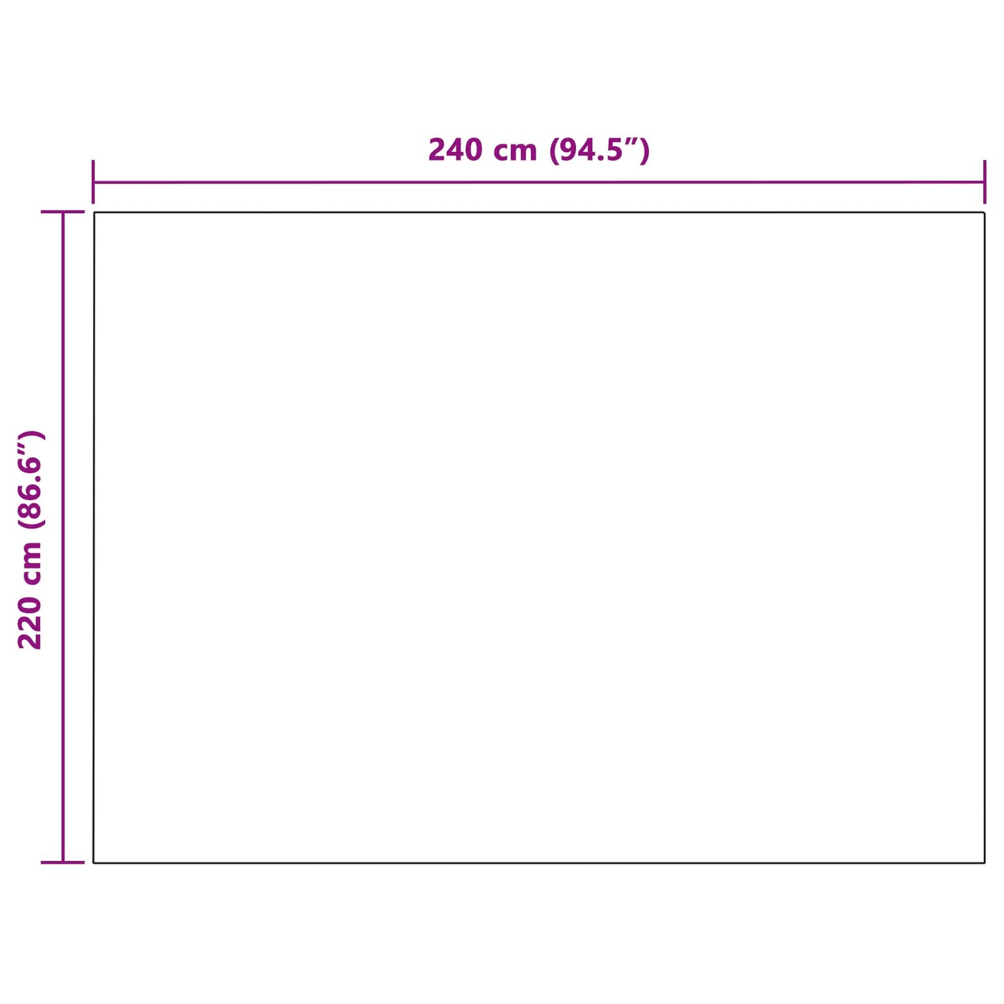 Apklotas Balta 220 x 240 cm Flysas