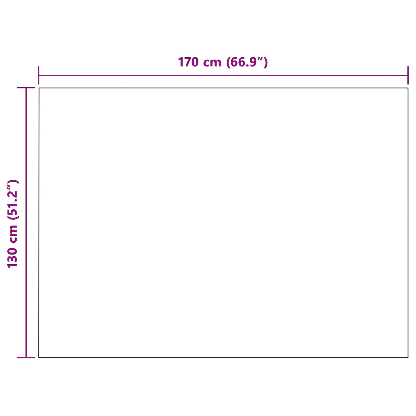 Apklotas Juoda 170 x 130 cm Flysas