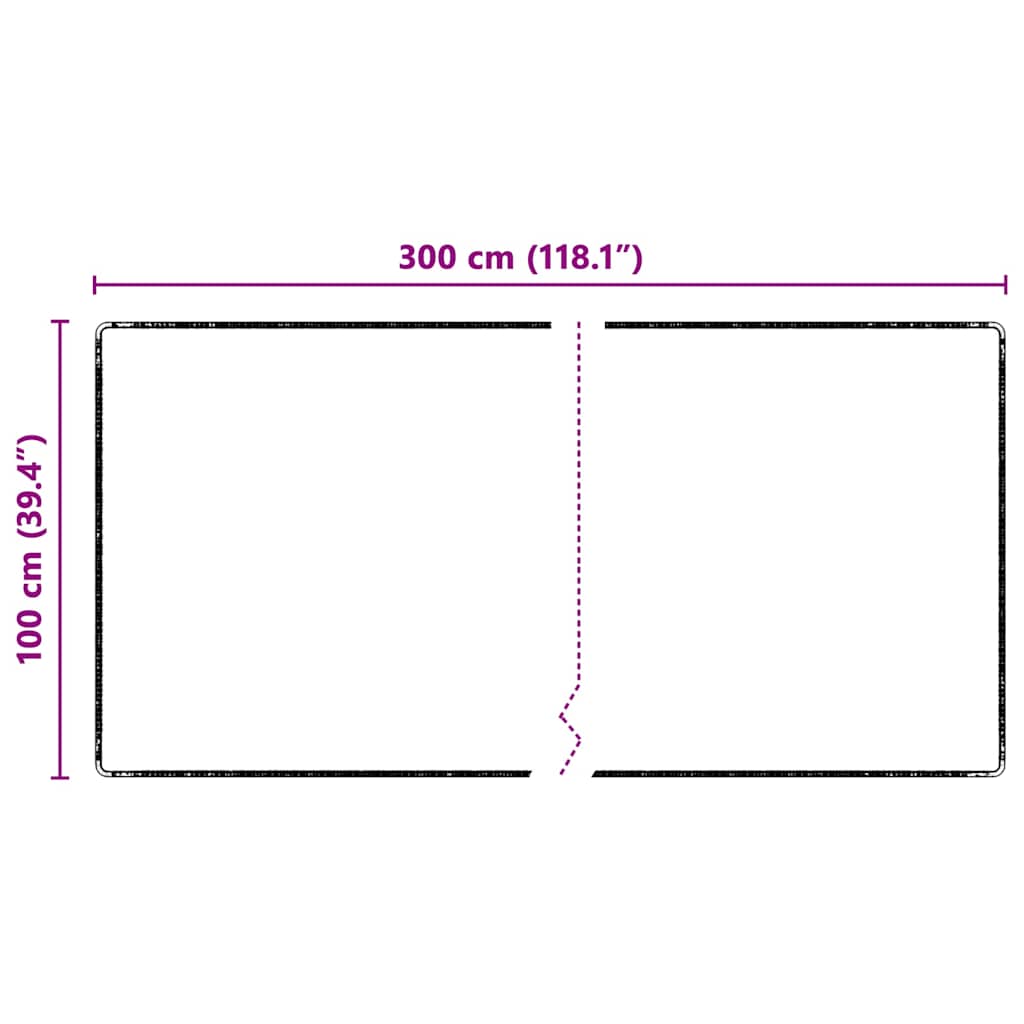 Kilimėlio bėgimo kilimas Juoda 100 x 300 cm