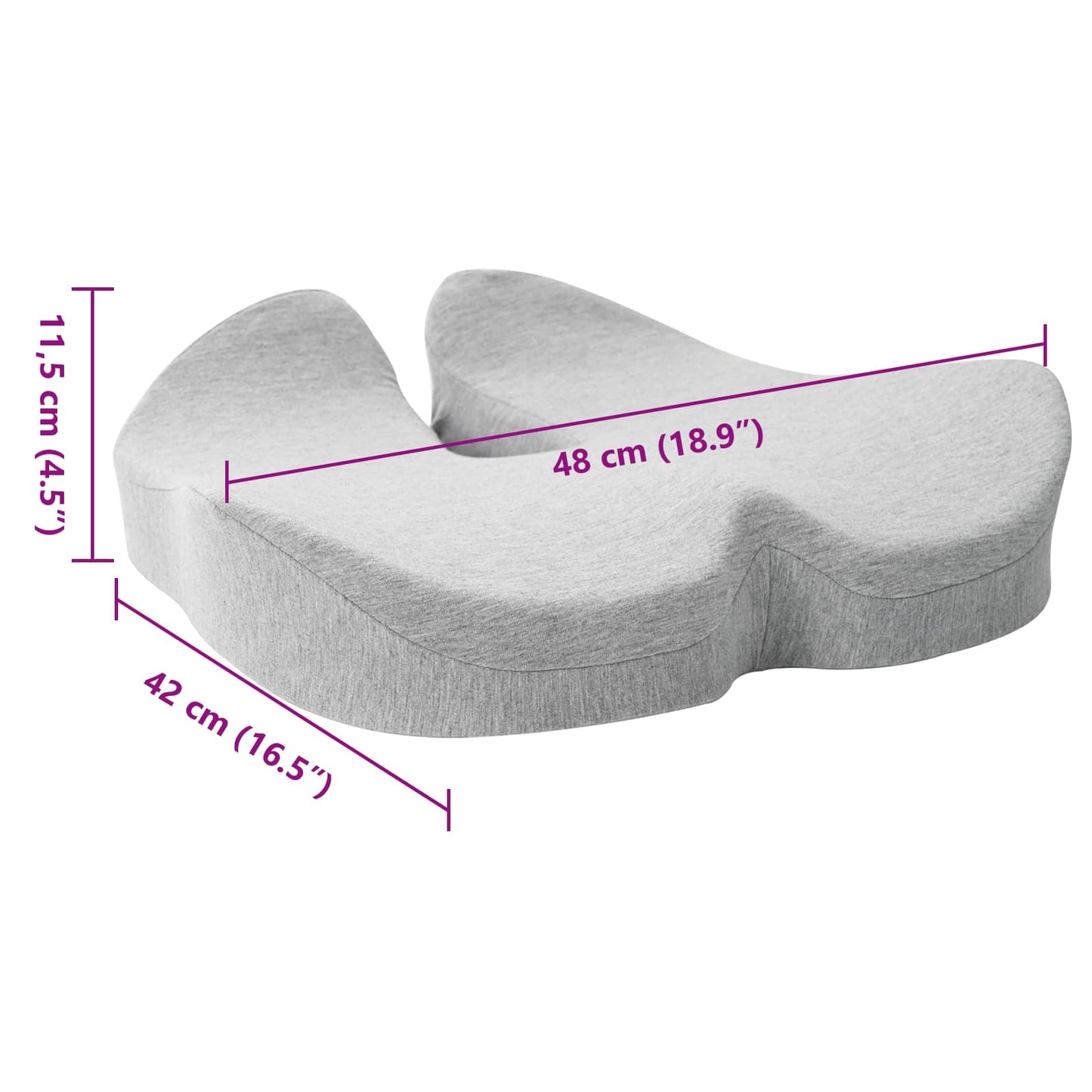 Pagalvė su pagalve Šviesiai pilka 50 x 43 x 10 cm Medvilnė