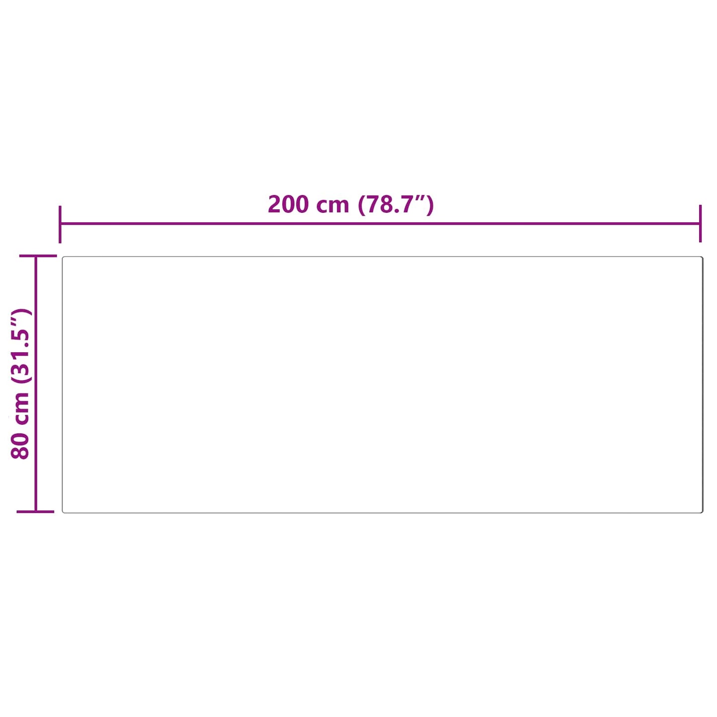 Dirbtinio avikailio kilimas Tafalla Balta 80 x 200 cm