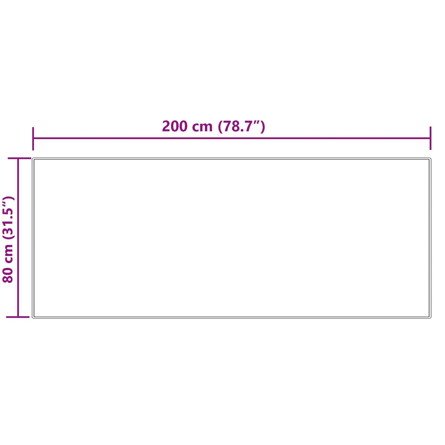 Dirbtinio avikailio kilimas Tafalla Kreminė 80 x 200 cm