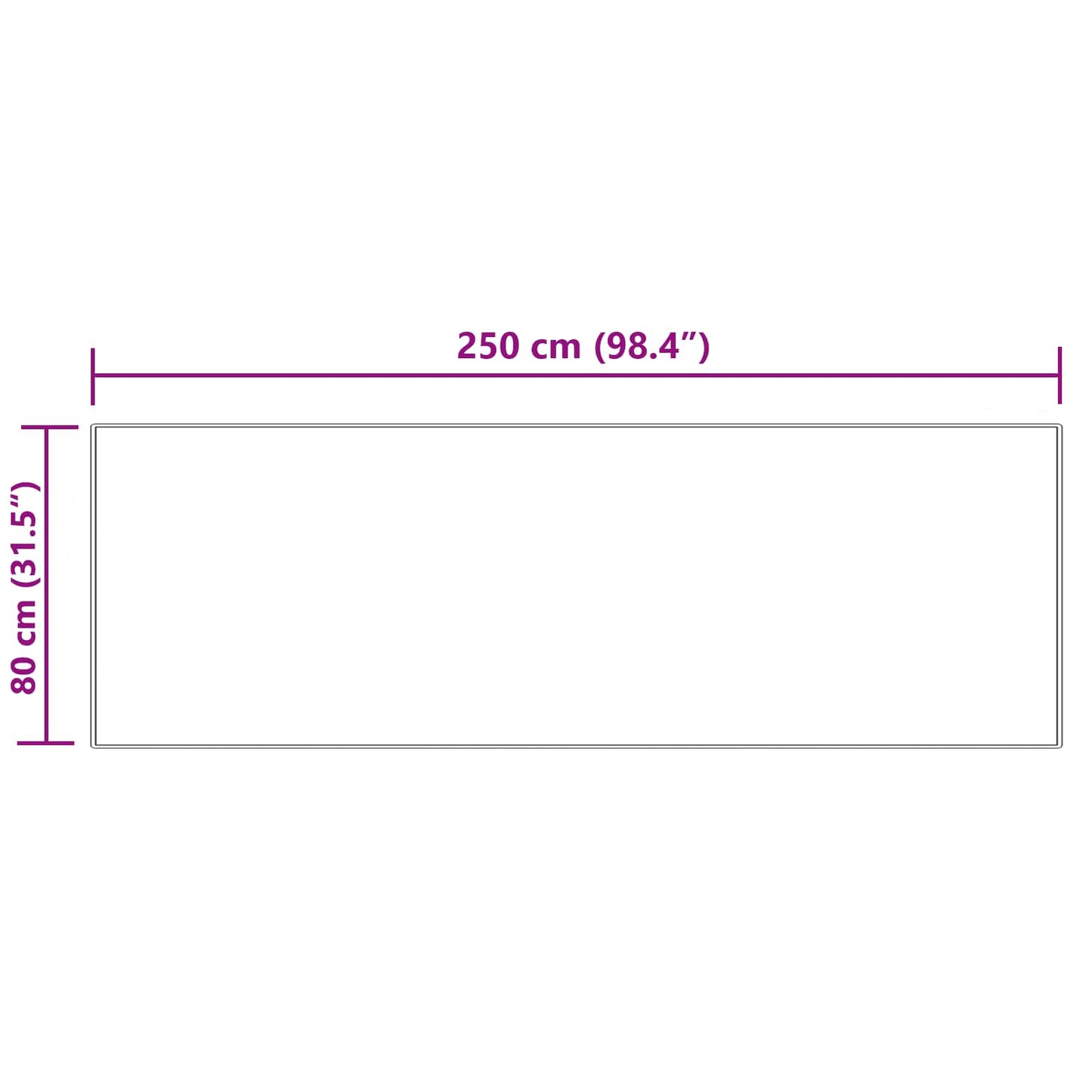 Dirbtinio avikailio kilimas Tafalla Kreminė 80 x 250 cm