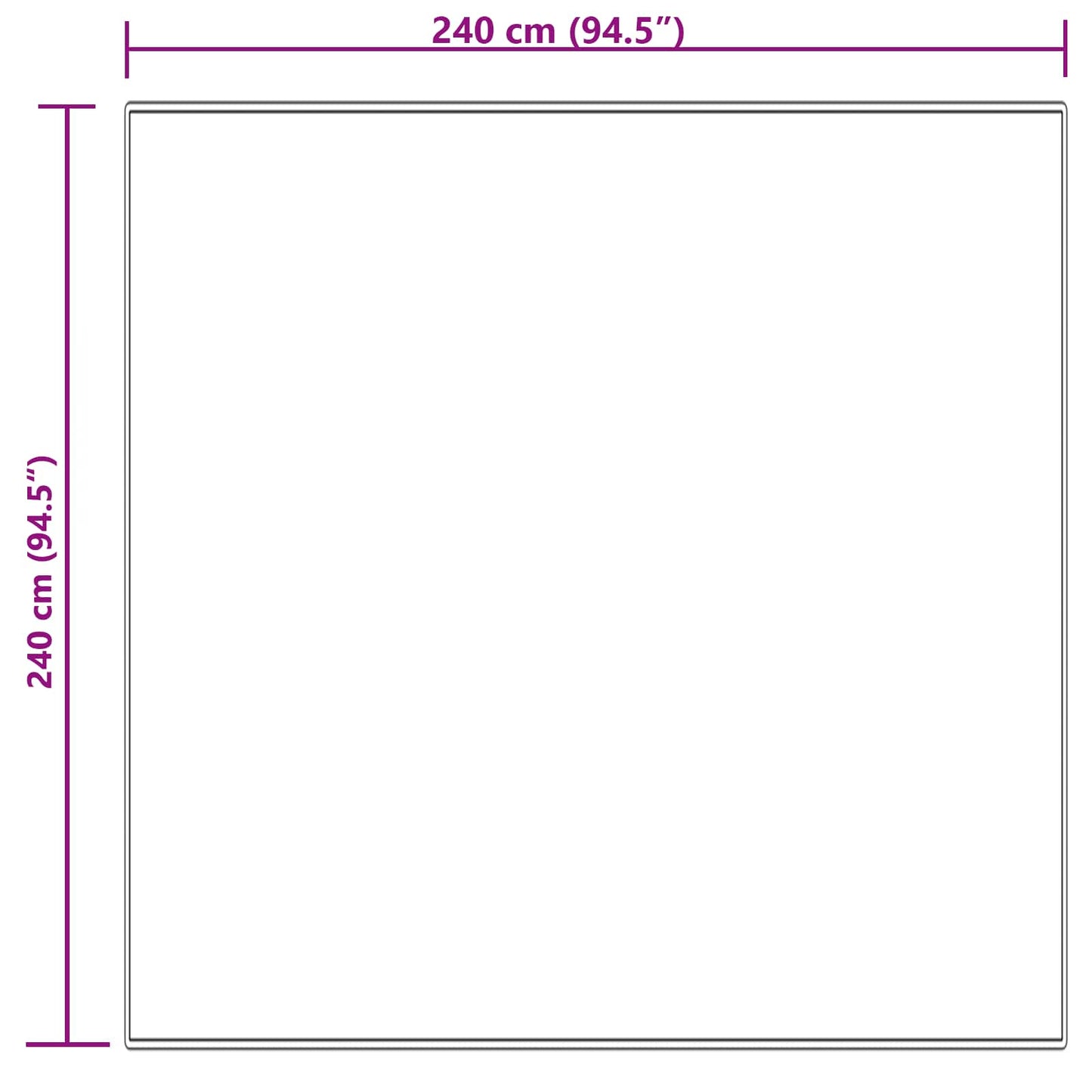 Dirbtinio avikailio kilimas Tafalla Kreminė 240 x 240 cm