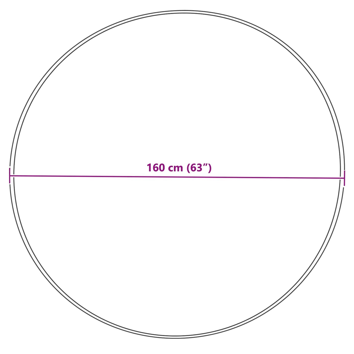Dirbtinio avikailio kilimas Tafalla Kreminė Ø 160 cm