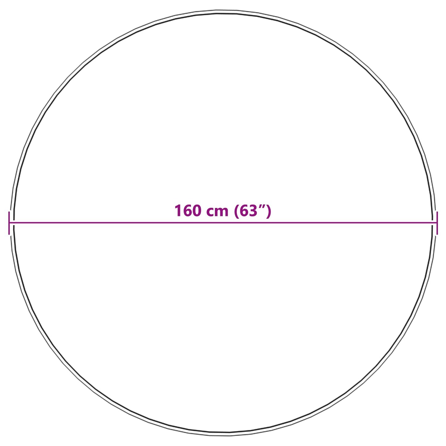 Dirbtinio avikailio kilimas Tafalla Rožinė Ø 160 cm Poliesteris