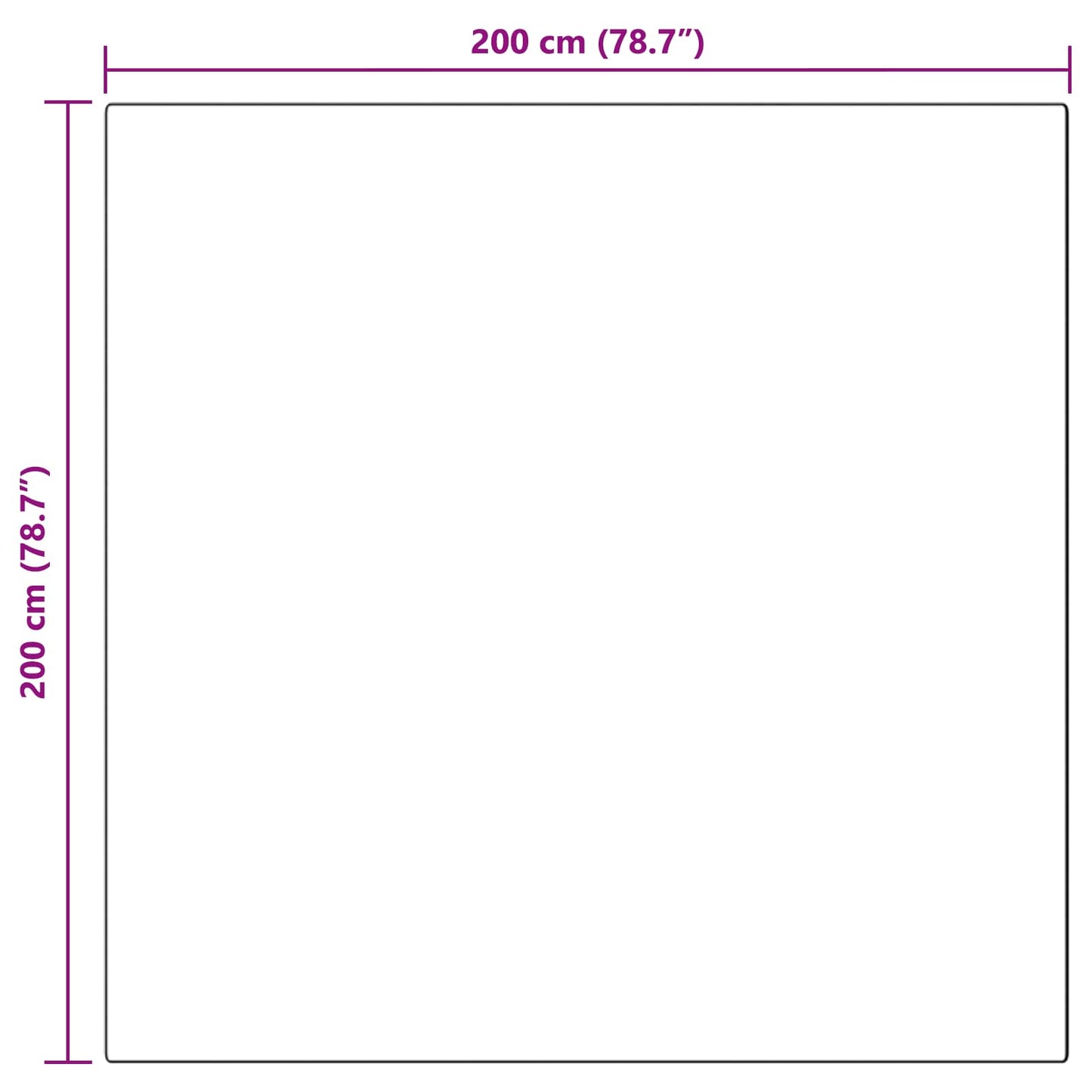 Dirbtinio triušio kailio kilimas Olite Balta 200 x 200 cm