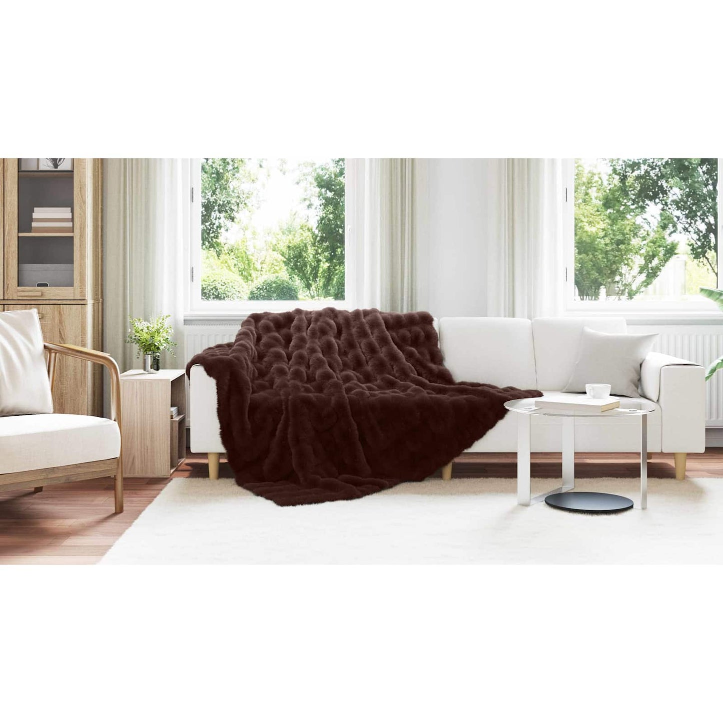 Neslystanti antklodė iš dirbtinio triušio kailio Olite 4 pcs